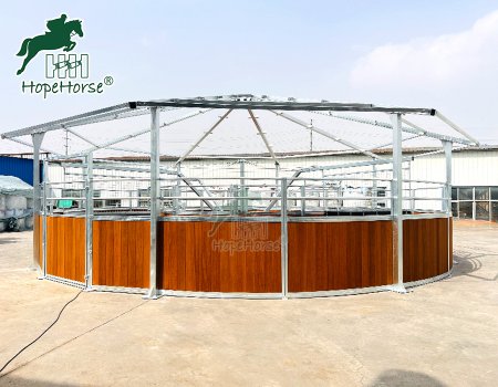 Marcheur pour 6 chevaux avec panneau en bois de bambou