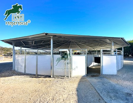 Marcheur pour 4 chevaux avec panneau en PEHD