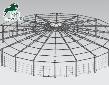 Enclos rond portable pour chevaux