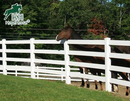 Clôture en vinyle à 4 rails