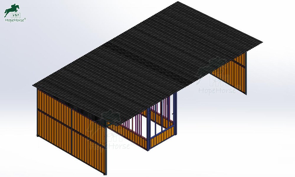 horse shelter layout-3 horse shelter layout-3
