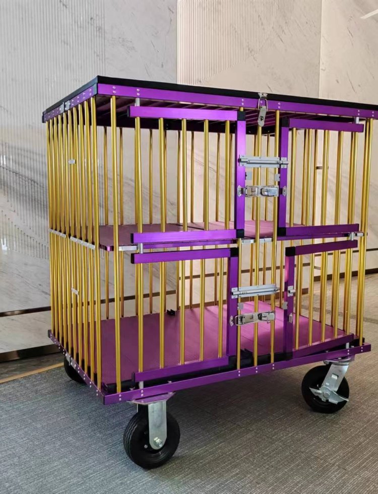 Purple gold color Portable Grooming Trolleys for On-the-Go Styling