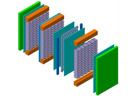 Plate-fin radiator core structure