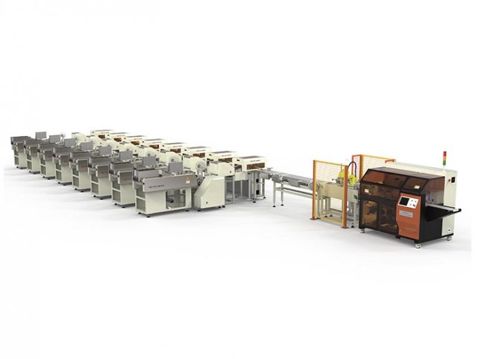Multi-Head Weighing Inline Stand-up Pouch Bundling Line (with Automatic Tray Making and Insertion)