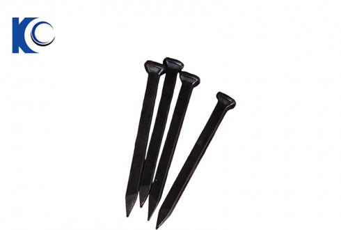 Black Square Concrete Nails