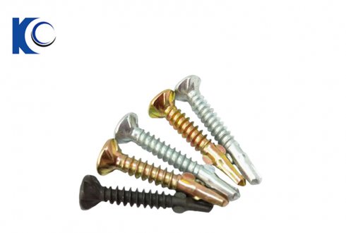 Flat Head Tek Screws with Wings and Cut Thread