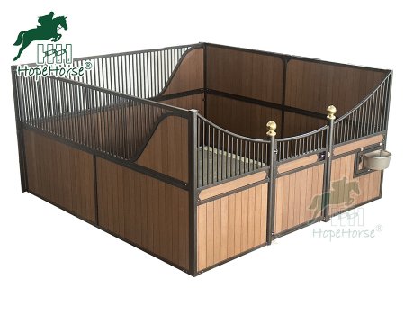 Wooden Horse Stables with Hinged Door