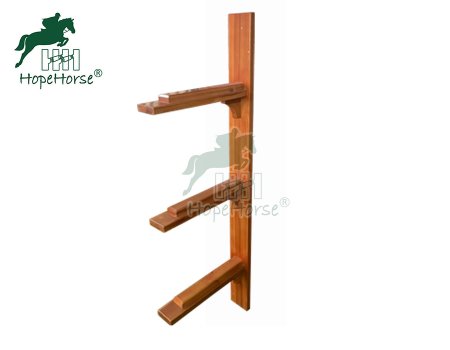 Three-Tier Wooden Saddle Rack