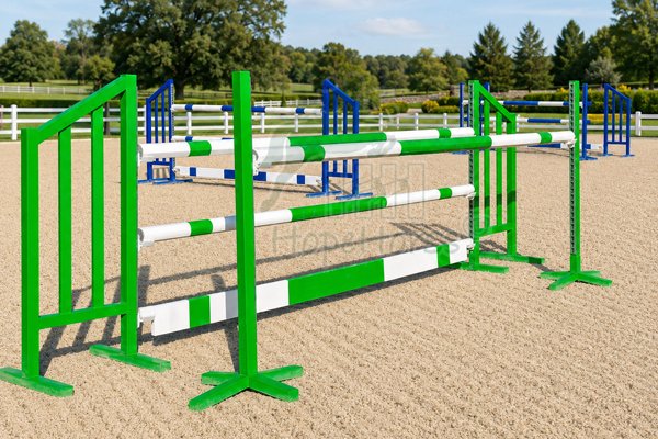 colorful horse jump standards