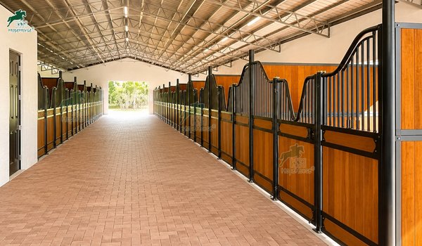 hinged door horse stall