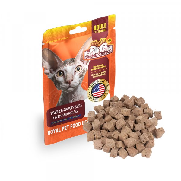 Freeze-dried beef liver granules